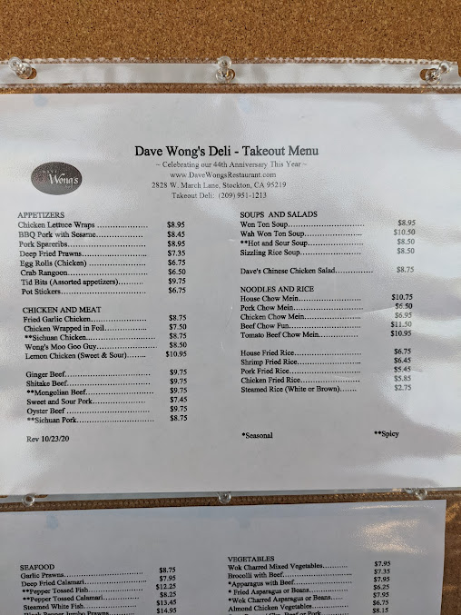 Menu Daves Bakery Deli - 27