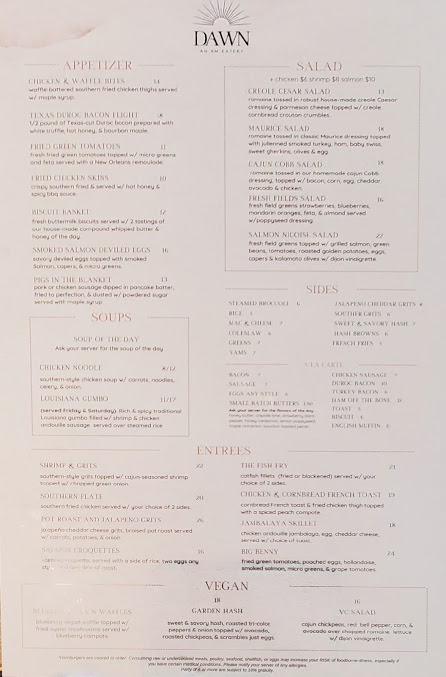 Menu Dawn A.m. Eatery - 20