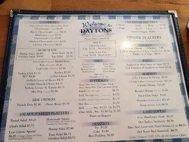 Menu Daytons Salisbury - 27