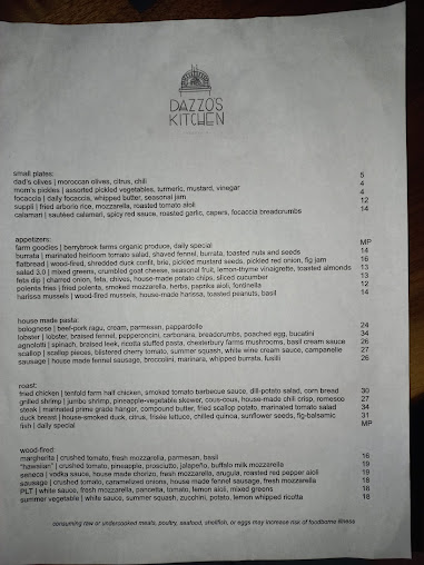 Menu Dazzo's Kitchen - 22