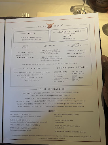 Menu Dean's Italian Steakhouse - 25