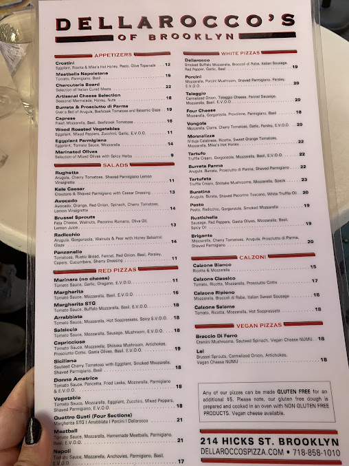 Menu Dellarocco's Brick Oven Pizza - 25