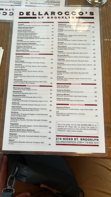Menu Dellarocco's Brick Oven Pizza - 26