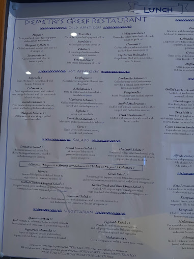 Menu Demetri's - 24