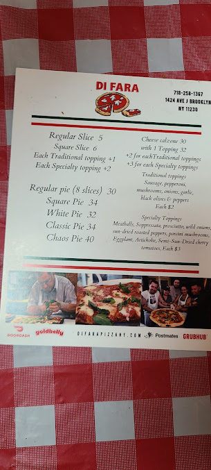 Menu Di Fara Pizza - 27