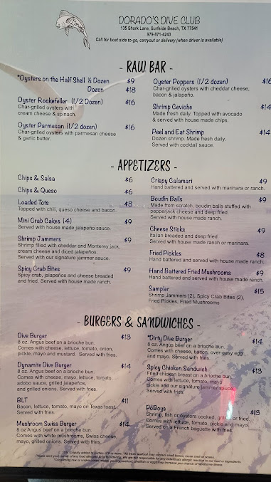 Menu Dorados Dive Club - 26