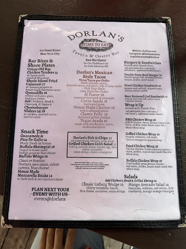 Menu Dorlan's Tavern & Oyster Bar - 22