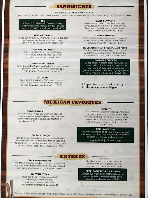 Menu Downhill Grill - 20
