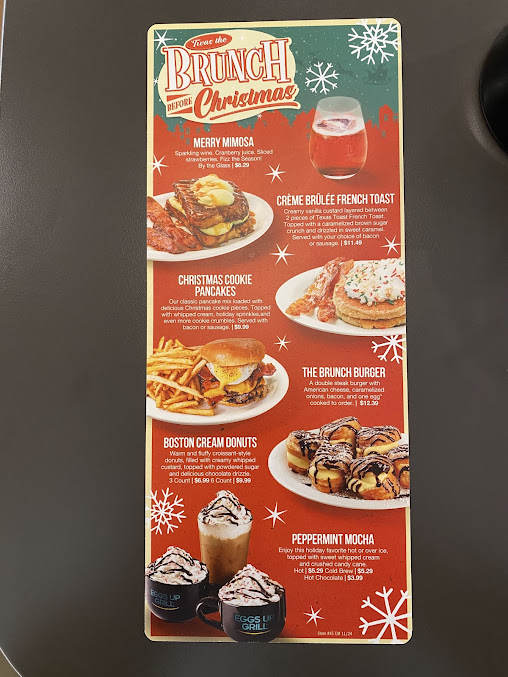 Menu Eggs Up Grill - 25