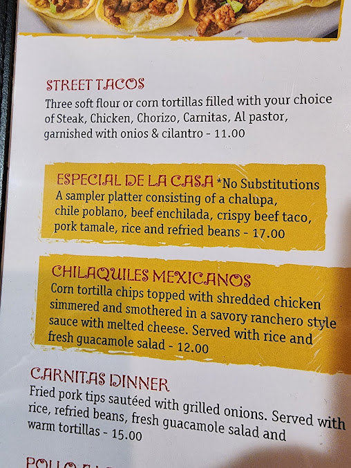 Menu El Amigo Mexican Restaurant - 16