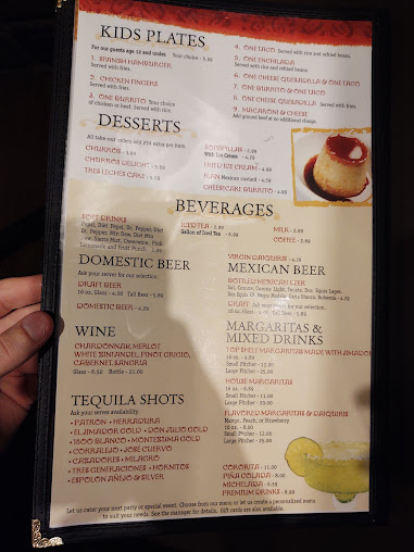 Menu El Amigo Mexican Restaurant - 25