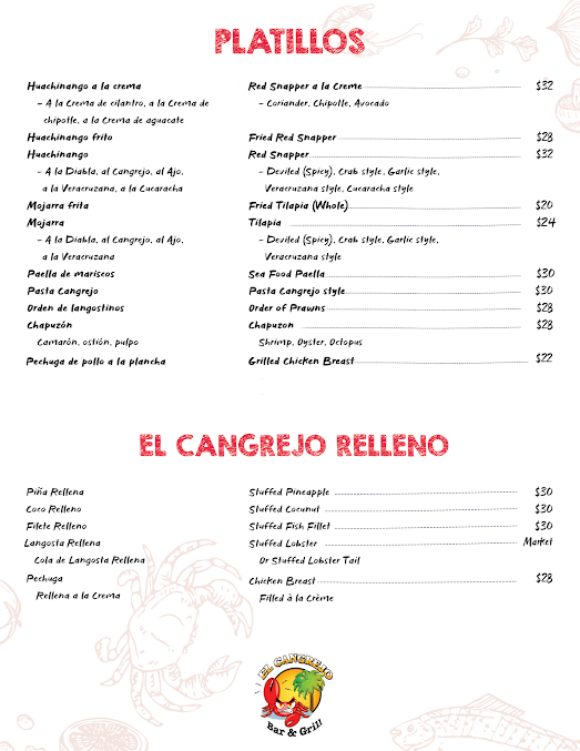 Menu El Cangrejo - 23