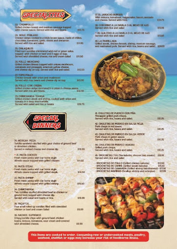 Menu El Jarocho Mexican Restaurant Inc - 22