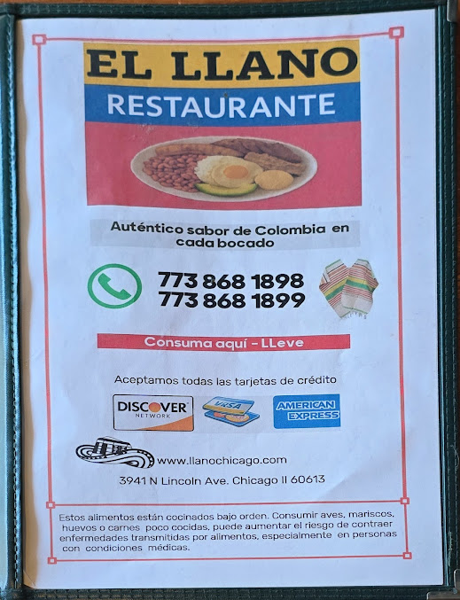 Menu El Llano Restaurant - 25