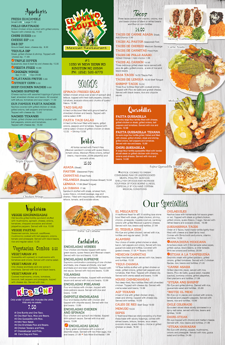 Menu El Nuevo Tequila Mexican Restaurant - 20
