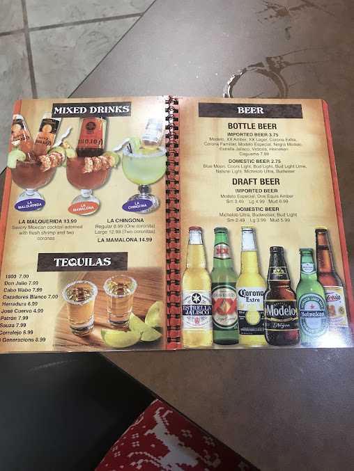 Menu El Nuevo Tequila Mexican Restaurant - 25