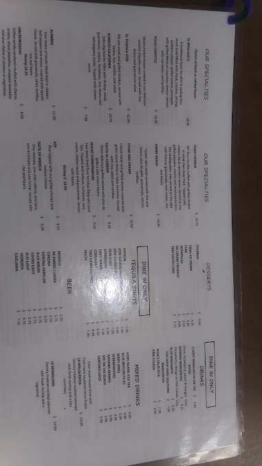 Menu El Nuevo Tequila Mexican Restaurant - 26