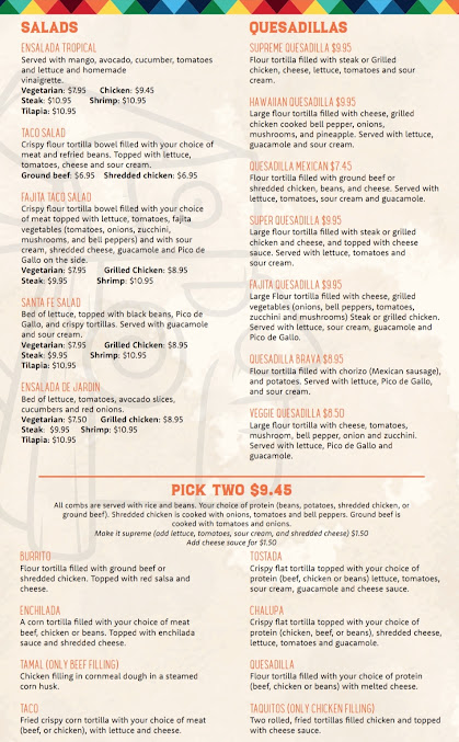 Menu El Palenque Mexican Restaurant - 20