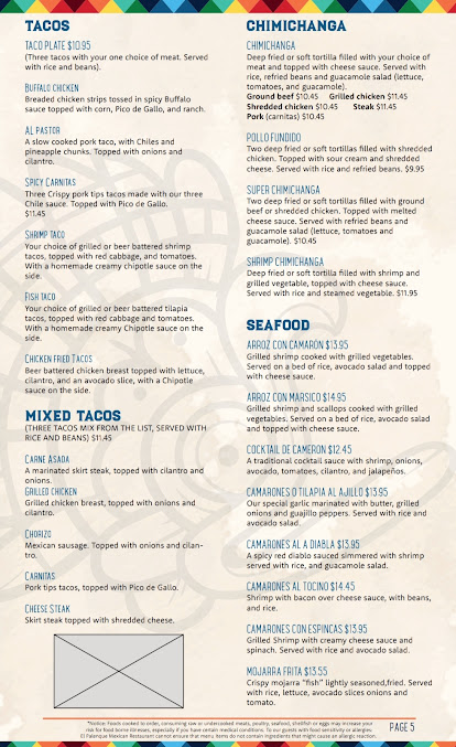 Menu El Palenque Mexican Restaurant - 21