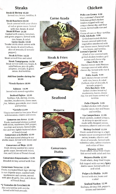 Menu El Paso Grill Mexican Restaurant - 21