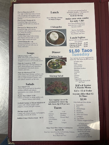 Menu El Paso Grill Mexican Restaurant - 25