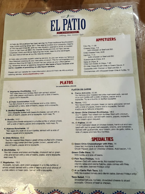 Menu El Patio De Albuquerque - 18
