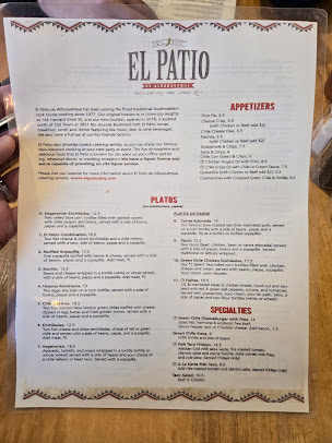 Menu El Patio De Albuquerque - 21