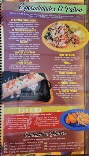 Menu El Patron Mexican Kitchen Ii - 22