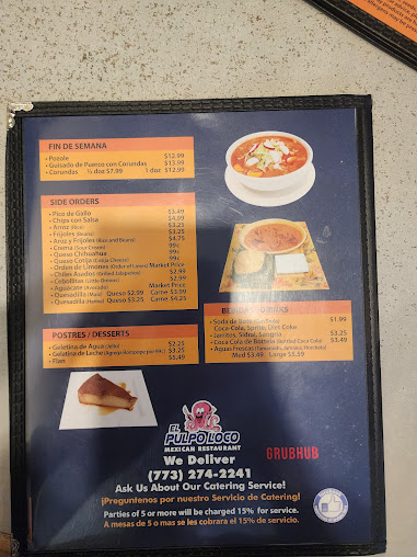 Menu El Pulpo Loco Restaurant - 26