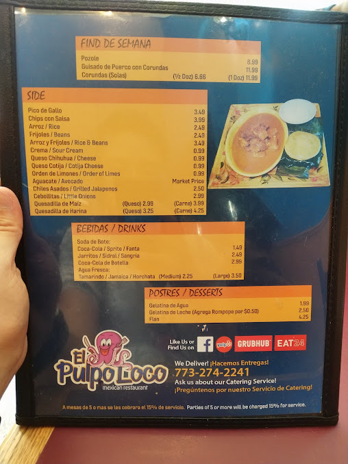 Menu El Pulpo Loco Restaurant - 29