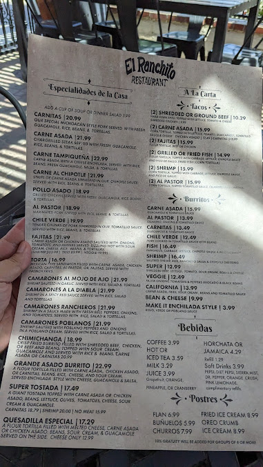 Menu El Ranchito Restaurant - 21