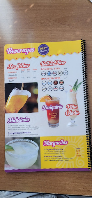 Menu El Tejano Mexican Restaurant Bar And Grill - 29