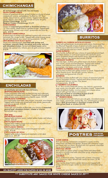 Menu El Toro Mexican Restaurant - 20