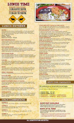 Menu El Toro Mexican Restaurant - 21
