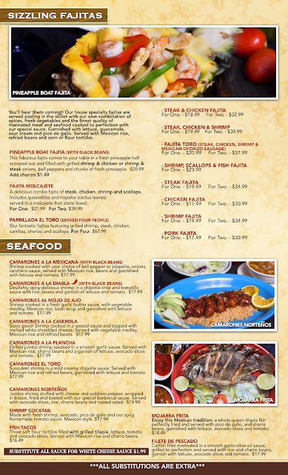 Menu El Toro Mexican Restaurant - 23