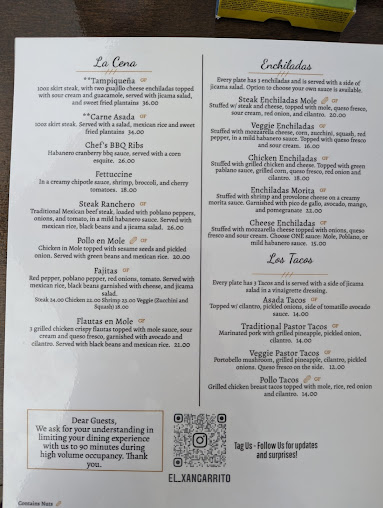 Menu El Xangarrito Mex Restaurant - 23