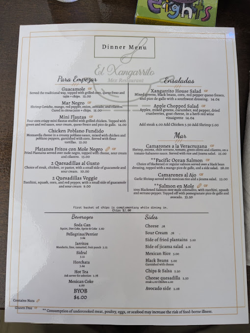 Menu El Xangarrito Mex Restaurant - 24