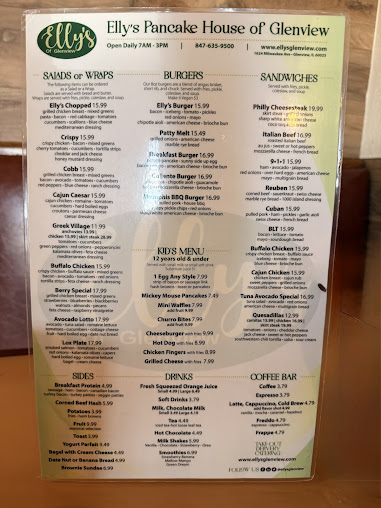 Menu Elly's Pancake House Of Glenview - 20