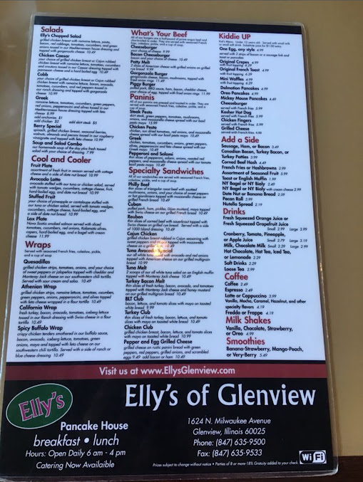 Menu Elly's Pancake House Of Glenview - 22