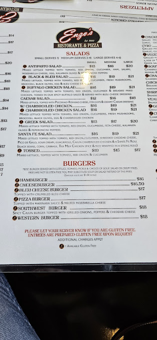 Menu Enzo's Ristorante & Pizza - 20