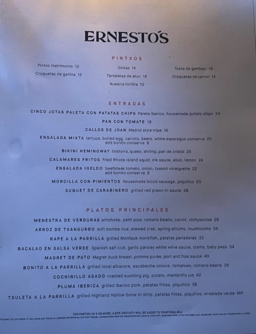 Menu Ernesto's - 20