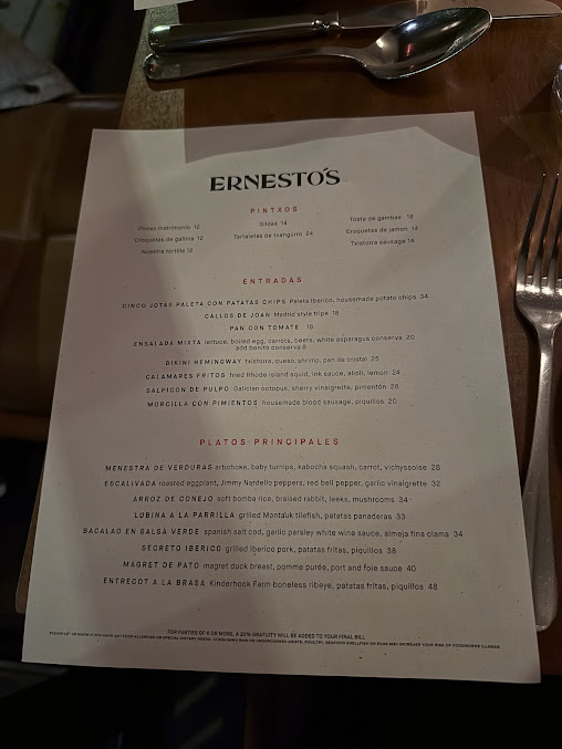Menu Ernesto's - 25
