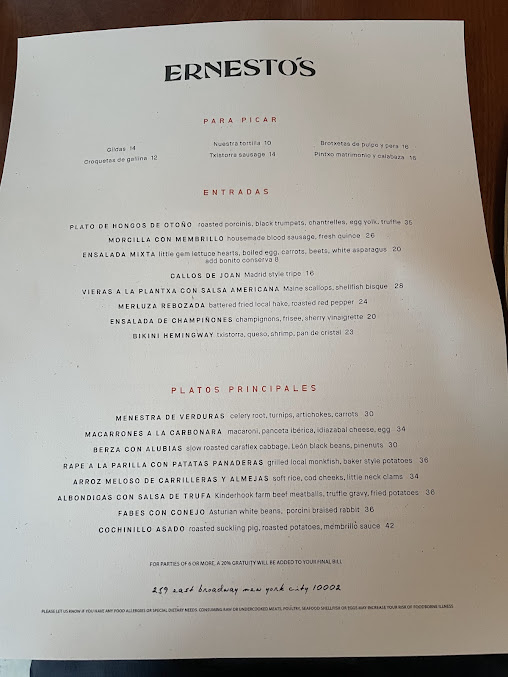 Menu Ernesto's - 26