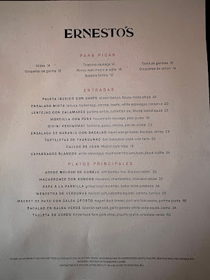 Menu Ernesto's - 27