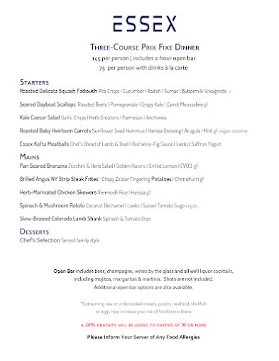 Menu Essex - 21