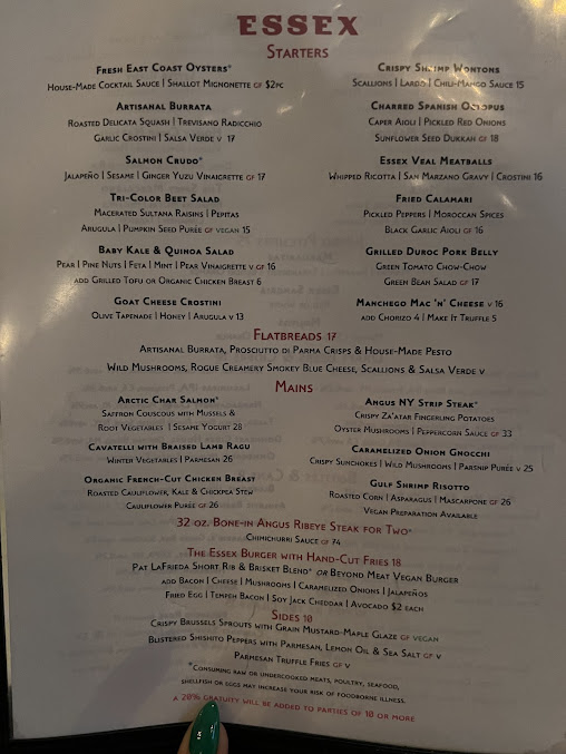 Menu Essex - 24