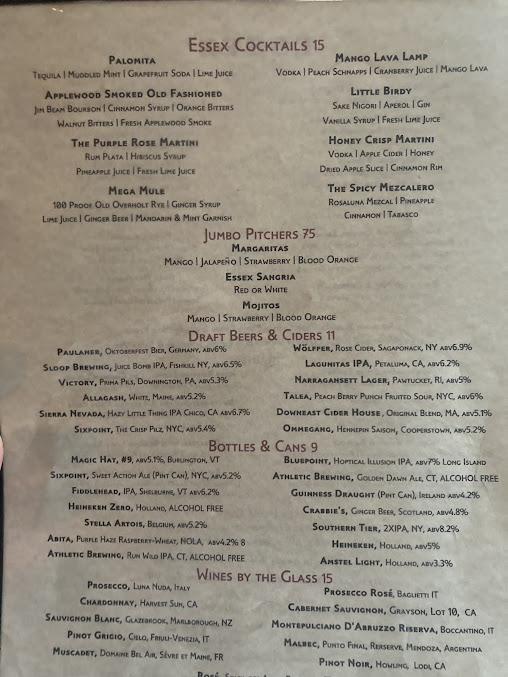 Menu Essex - 26