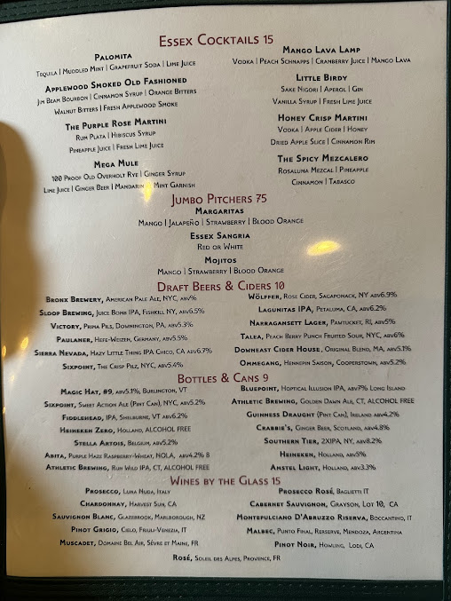 Menu Essex - 28