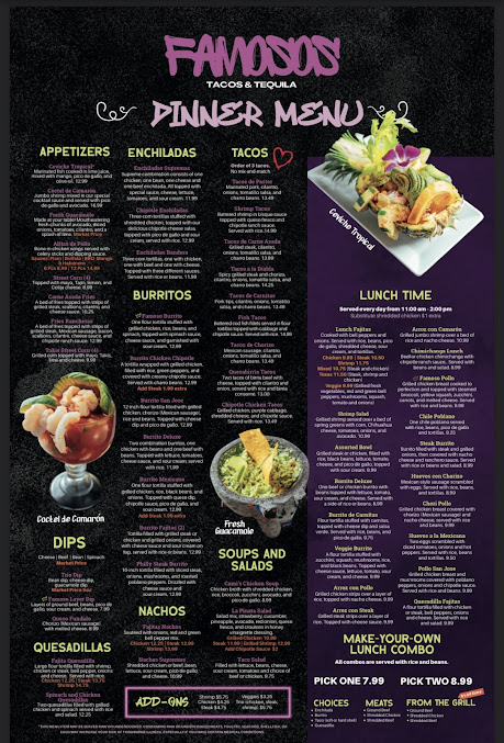 Menu Famosos Tacos & Tequila - 21
