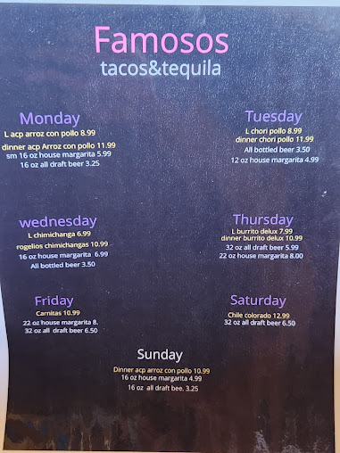 Menu Famosos Tacos & Tequila - 22